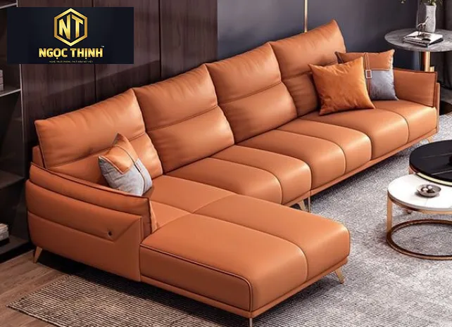 SOFA CHỮ L BỌC DA CAO CẤP